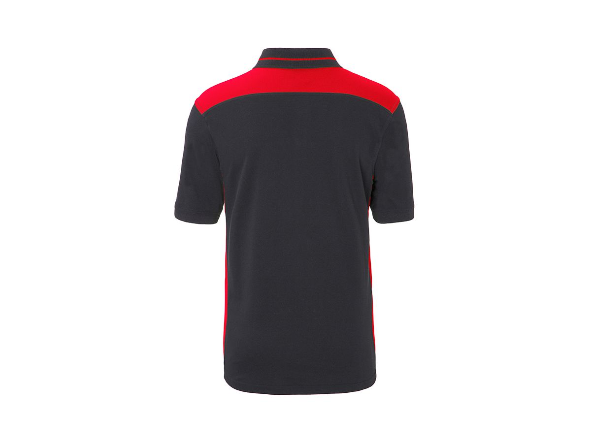 JN Men's Workwear Polo - COLOR - JN858 carbon/red, Größe 3XL