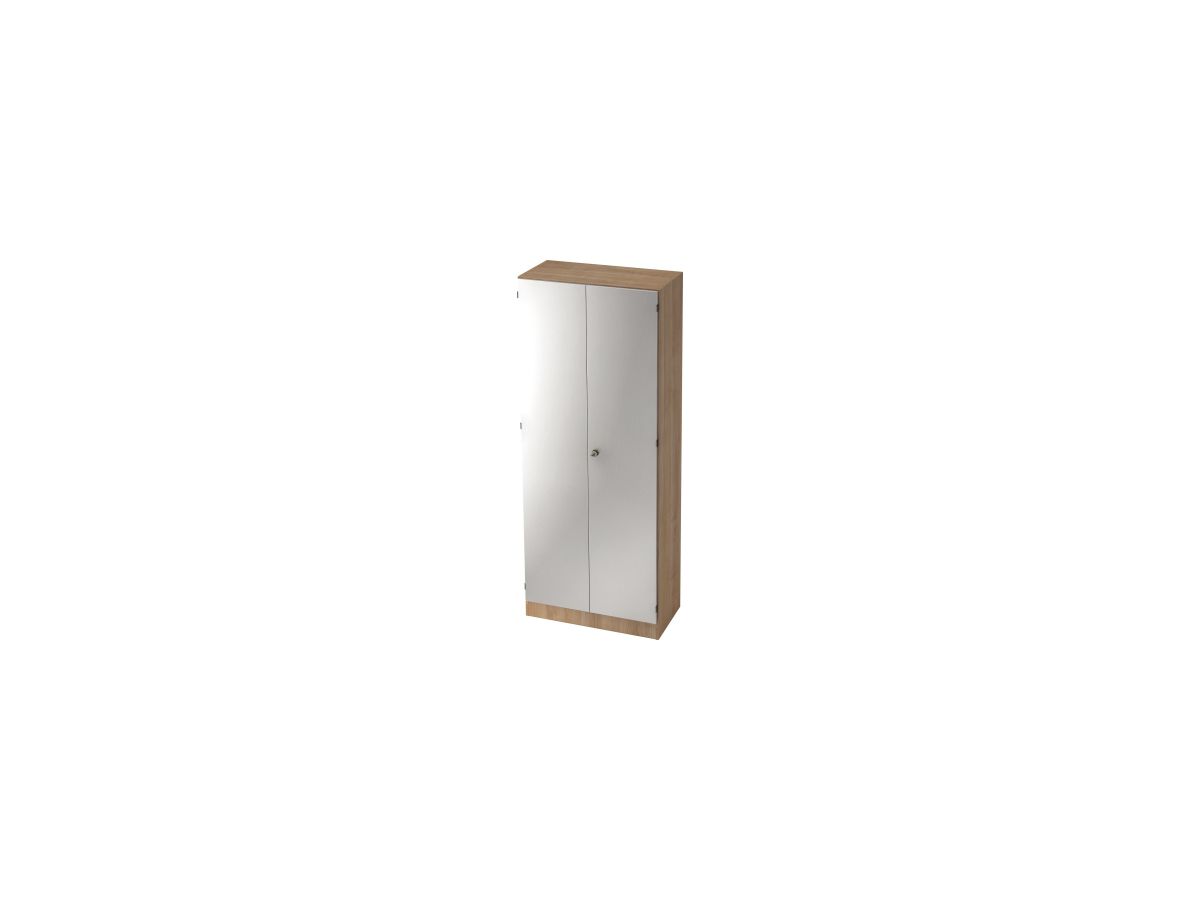 Garderobenschrank 6200SG Nussb / silber, 80x42x200