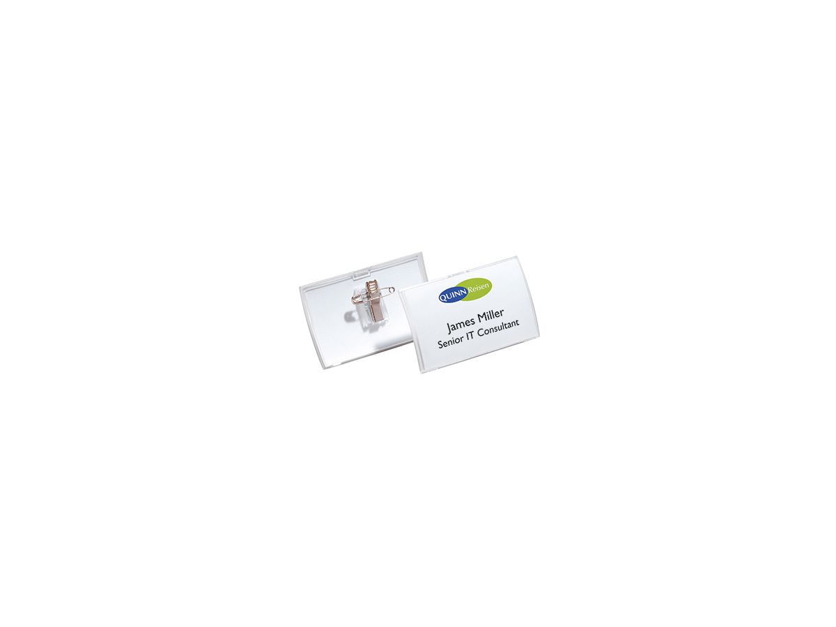 DURABLE Namenschild Click Fold 821419 90x54mm tr 25 St./Pack