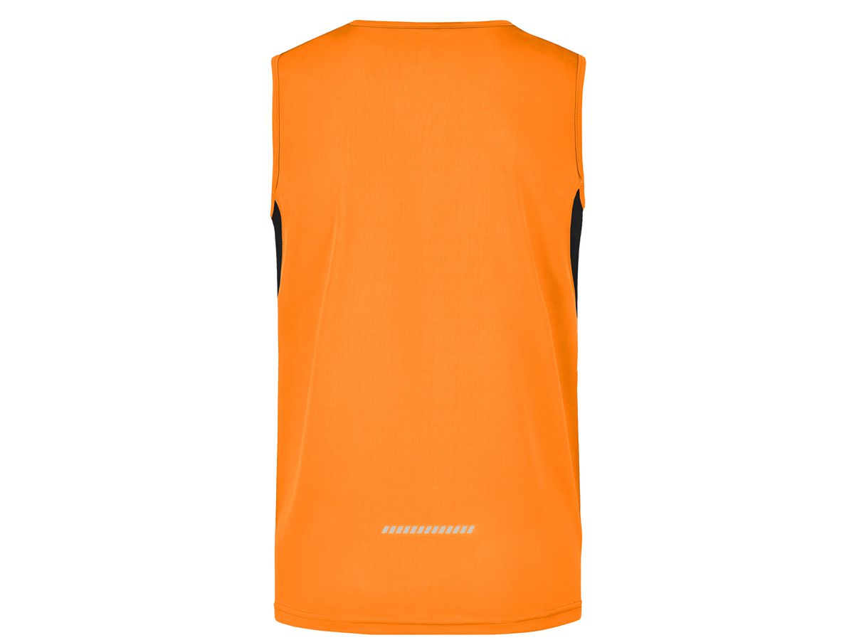 JN Mens Running Tank JN305 100%PES, orange/black, Größe 3XL