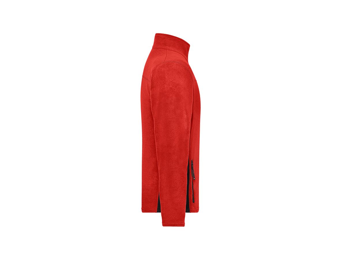 JN Men's Workwear Fleece Jacket JN842 100%PES, red/black, Größe XS