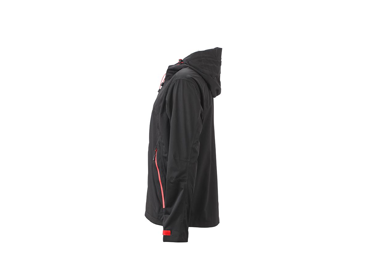 JN Mens Outdoor Jacket JN1098 100%PES, black/red, Größe XL
