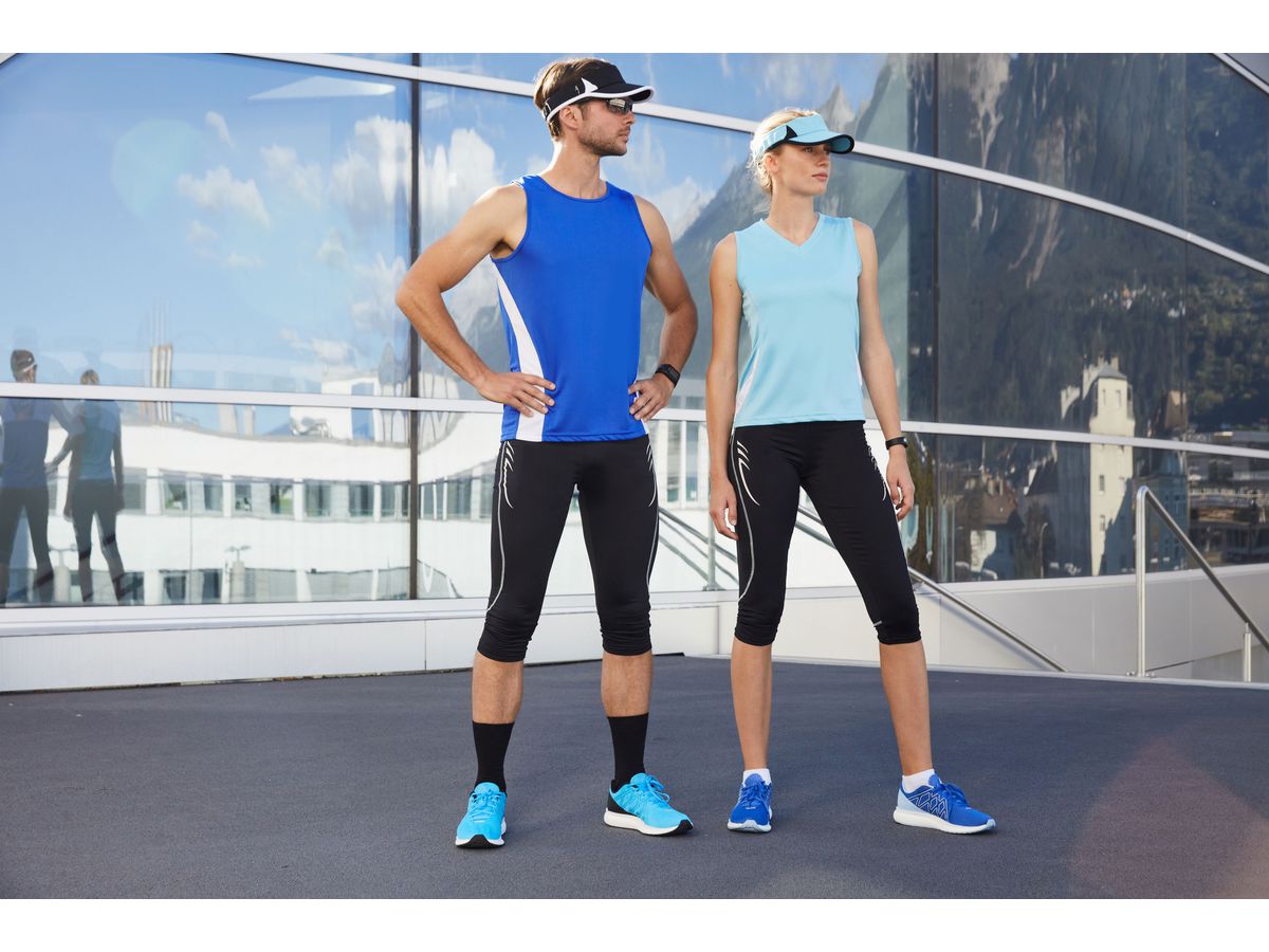 JN Ladies Running Tank JN315 100%PES, royal/white, Größe S