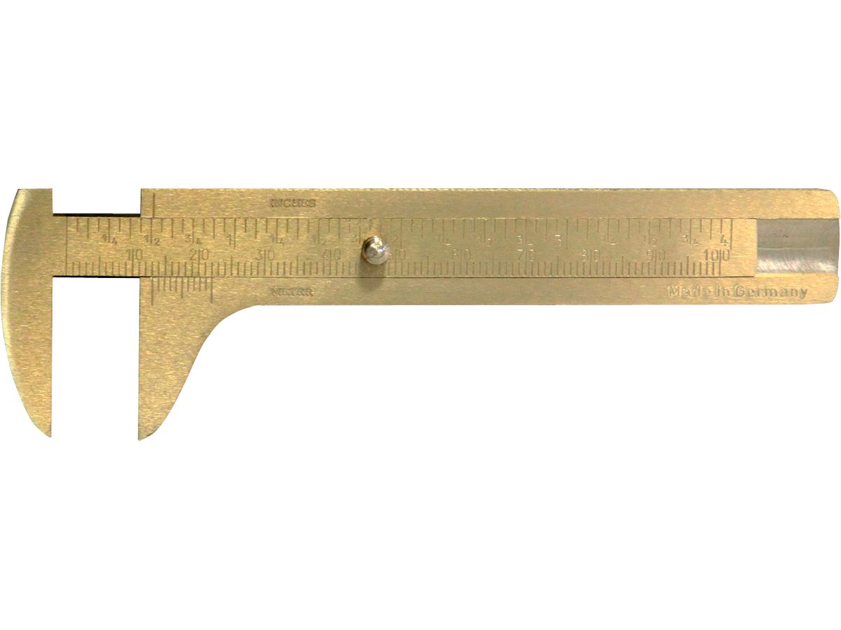 Button gauge brass 100mm FORTIS