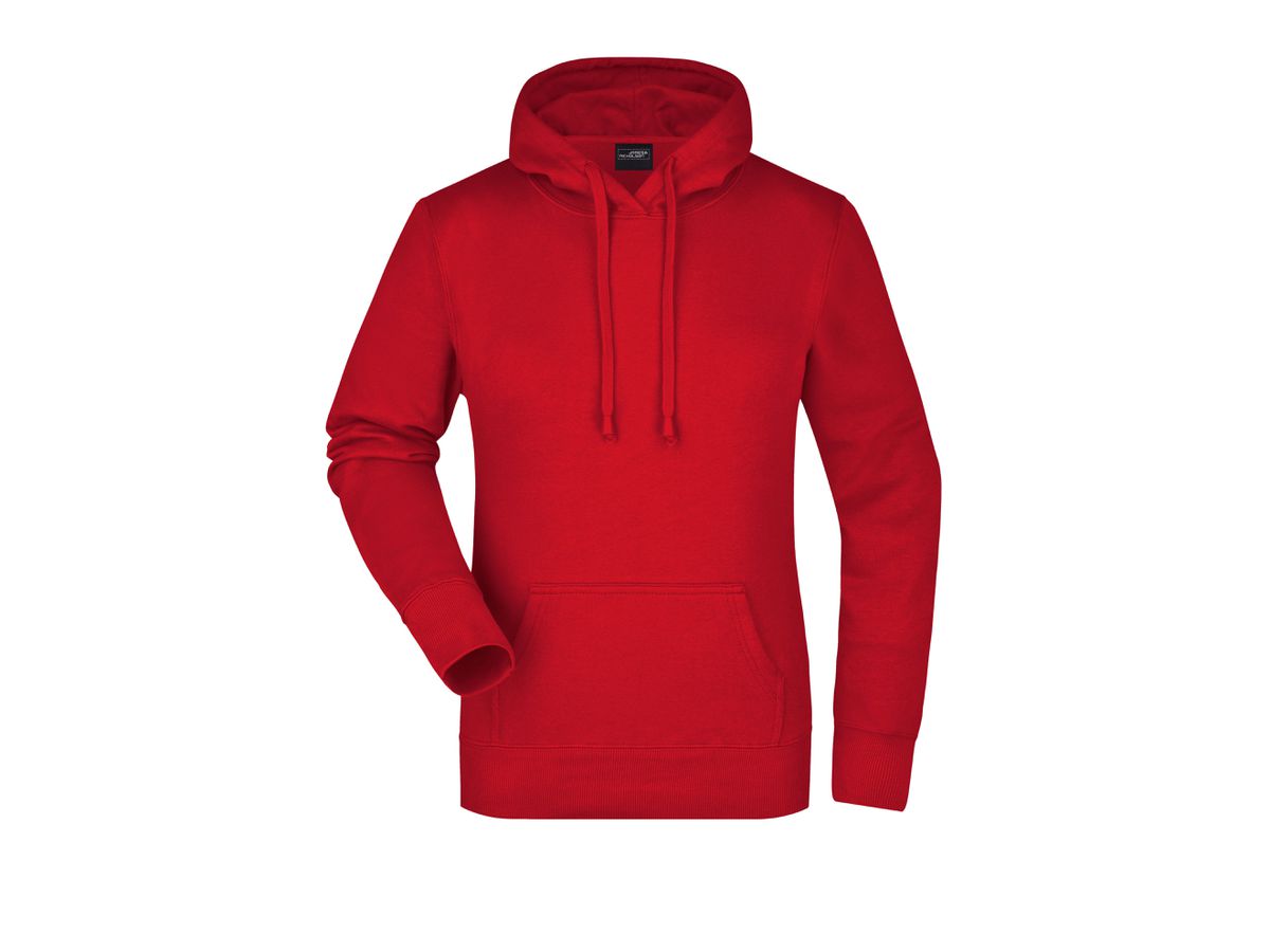 JN Ladies Hooded Sweat JN051 80%BW/20%PES, red, Größe XL