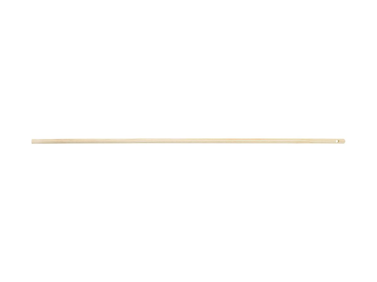 Wood broom handl.24 mm 140 cm rd.head