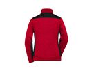 JN Strickfleece Jacke red-melange/black 100% Polyester 280g/m JN 861 Gr. XS