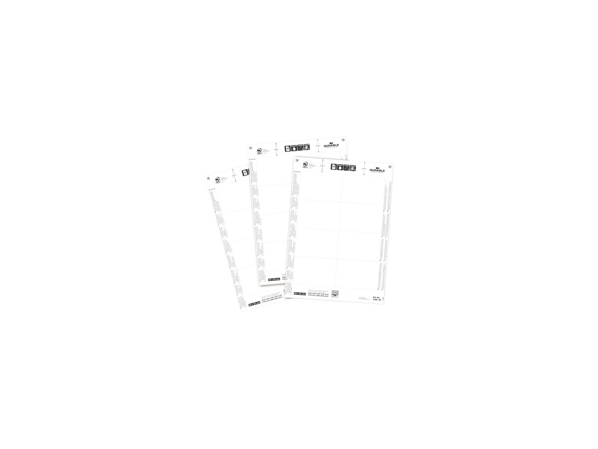 DURABLE Einsteckschild BADGEMAKER 145602 60x90mm weiß 160 St./Pack.