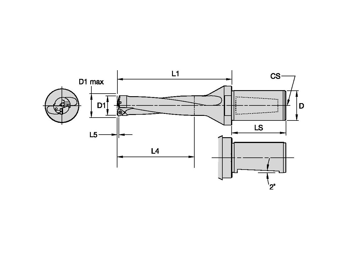 KENNAMETAL DFT400R4WD40M DRILL-FIX DFT RECHTS D=40.0 4XD