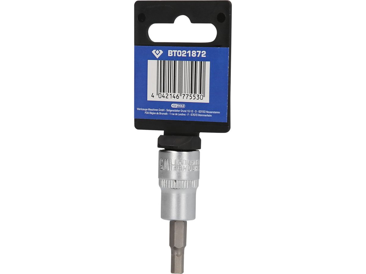 BRILLIANT TOOLS 3/8" 6-Kant Schraubendreher-Einsatz,49mm, 5mm