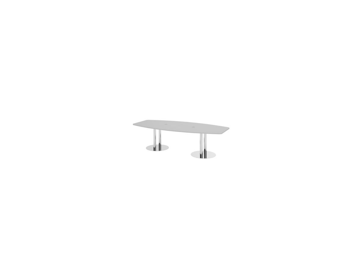 Konferenztisch 280x130/85 Grau/Chrom