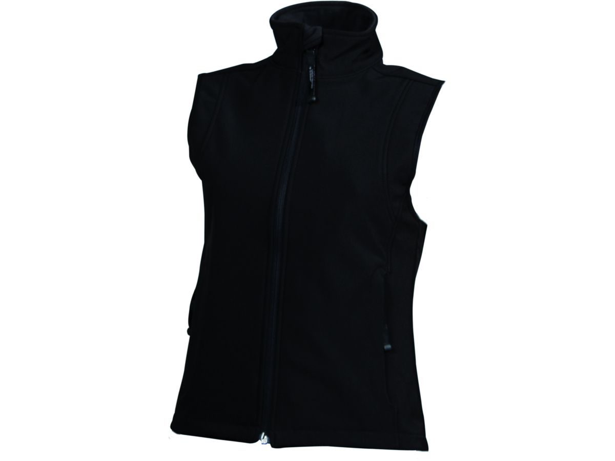 JN Ladies Softshell Vest JN138 95%PES/5%EL, black, Größe S