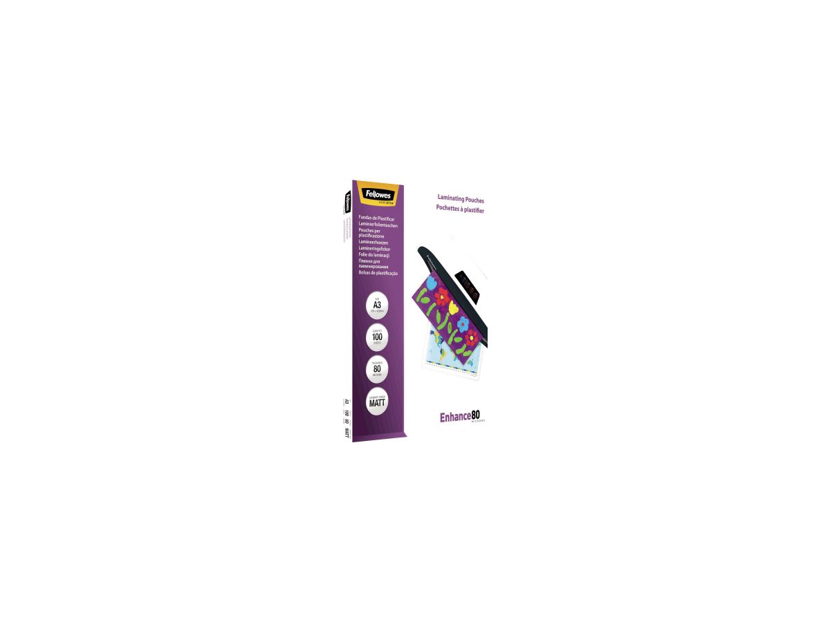 Fellowes Laminierfolie Enhance 80 5452001 DIN A3 tr 100 St./Pack.