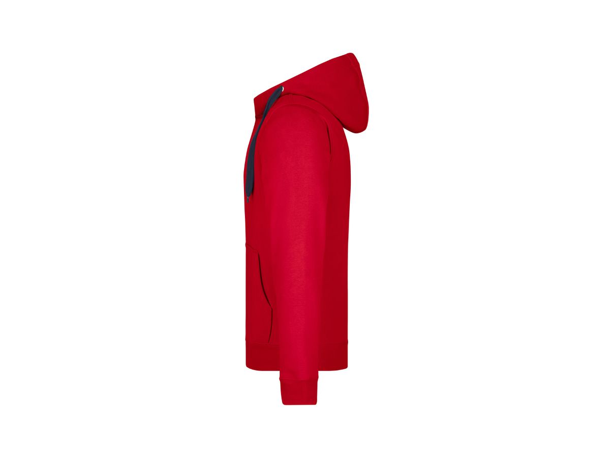 JN Mens Doubleface Jacket JN355 55%PES/45%BW, red/carbon, Größe L