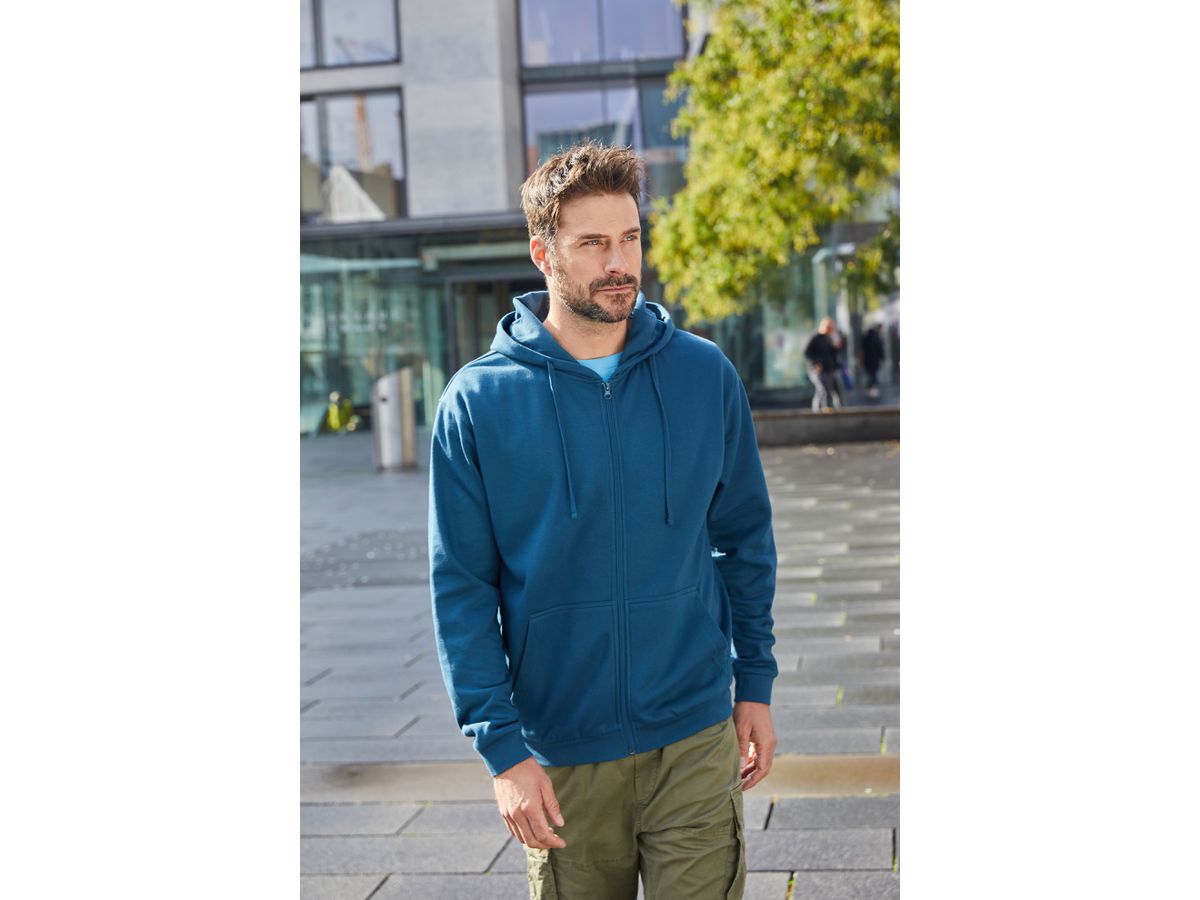 JN Promo Zip Hoody Men JN756 80%BW/20%PES brown Gr. 4XL