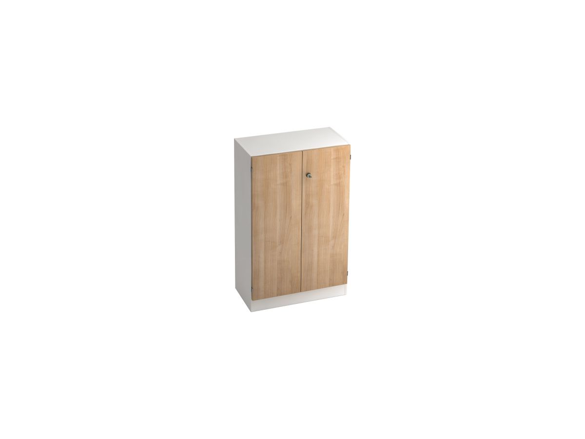 Hammerbacher Flügeltürenschrank V6550/W/N/SG 3OH weiß/nußbaum