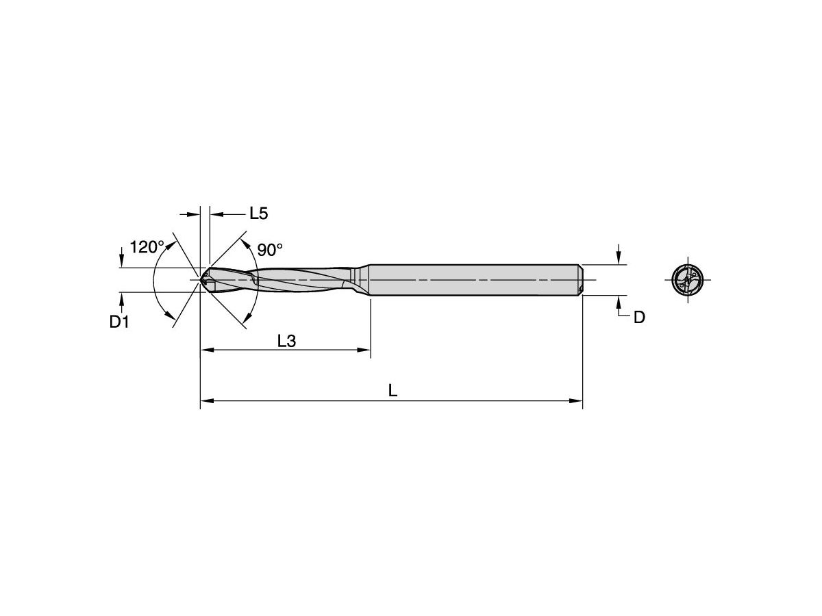 KENNAMETAL B536AP07938SPFKCC05 VHM BOHRER 7,938MM/.3125/ 3XD IK