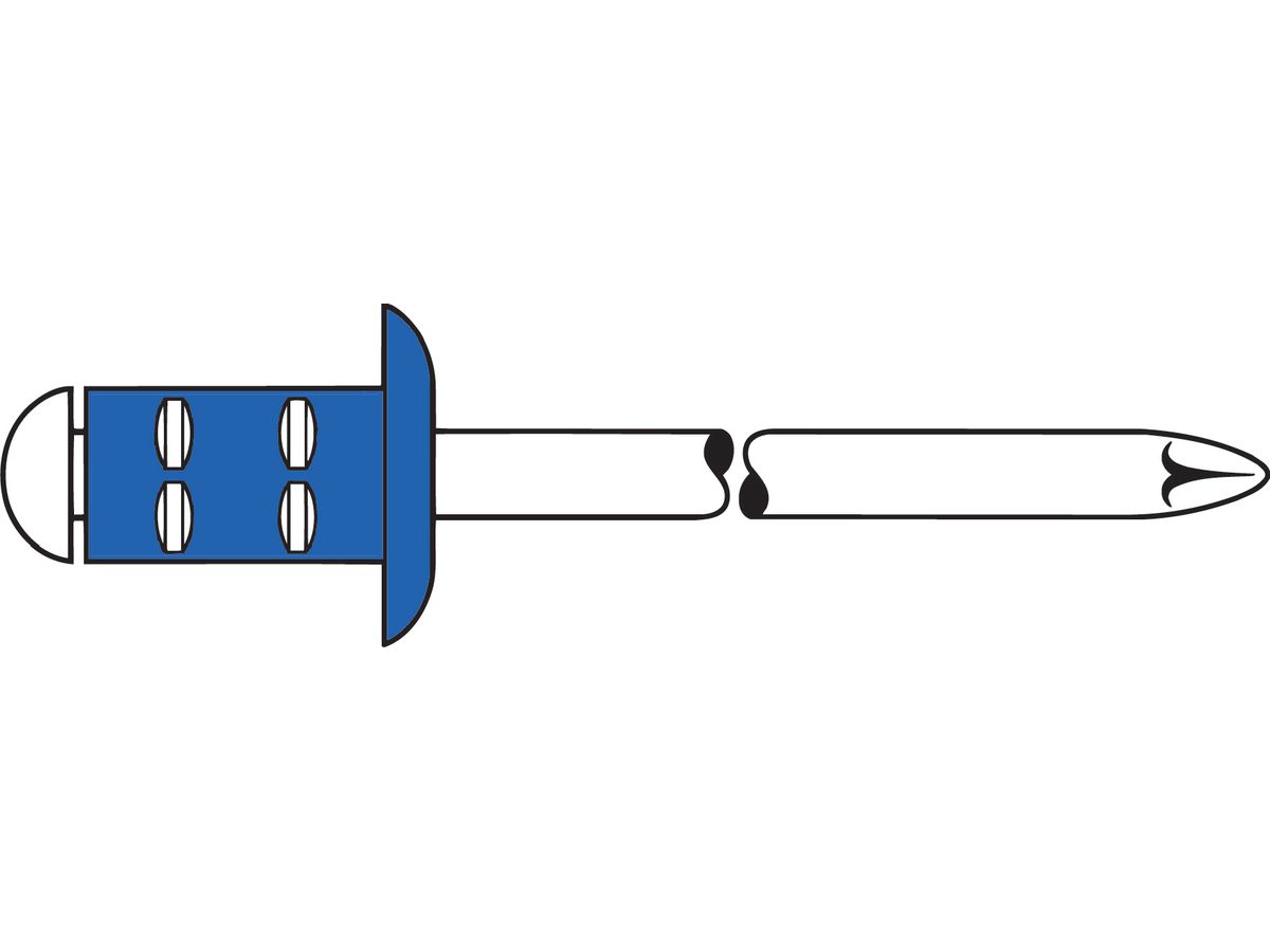 GESIPA Mehrbereich-Niet Stahl/Stahl