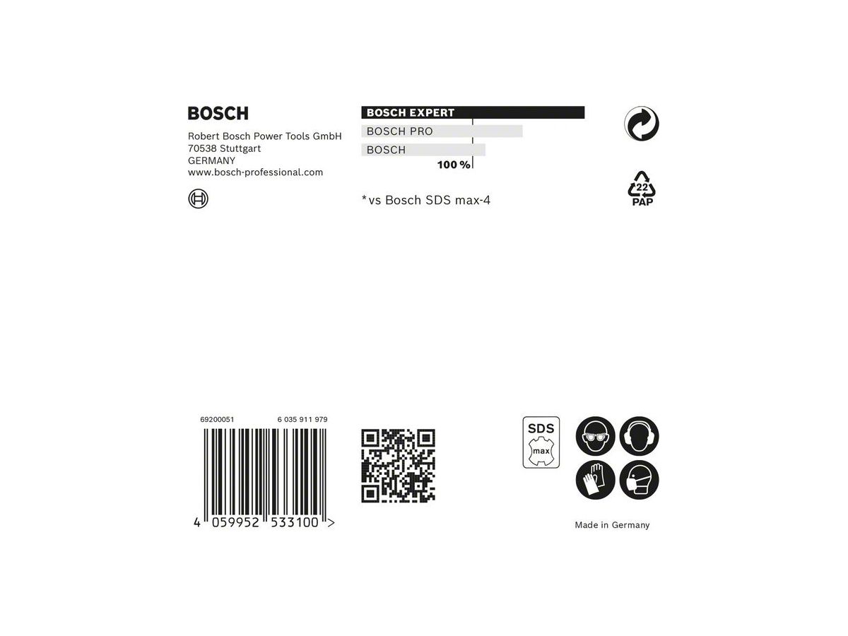 BOSCH Hammerbohrer SDS max-8X EXPERT 22x800x920 mm