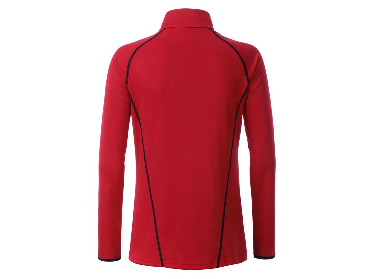 JN Ladies' Sports Shirt Longsleeve JN497 red/black, Größe XXL