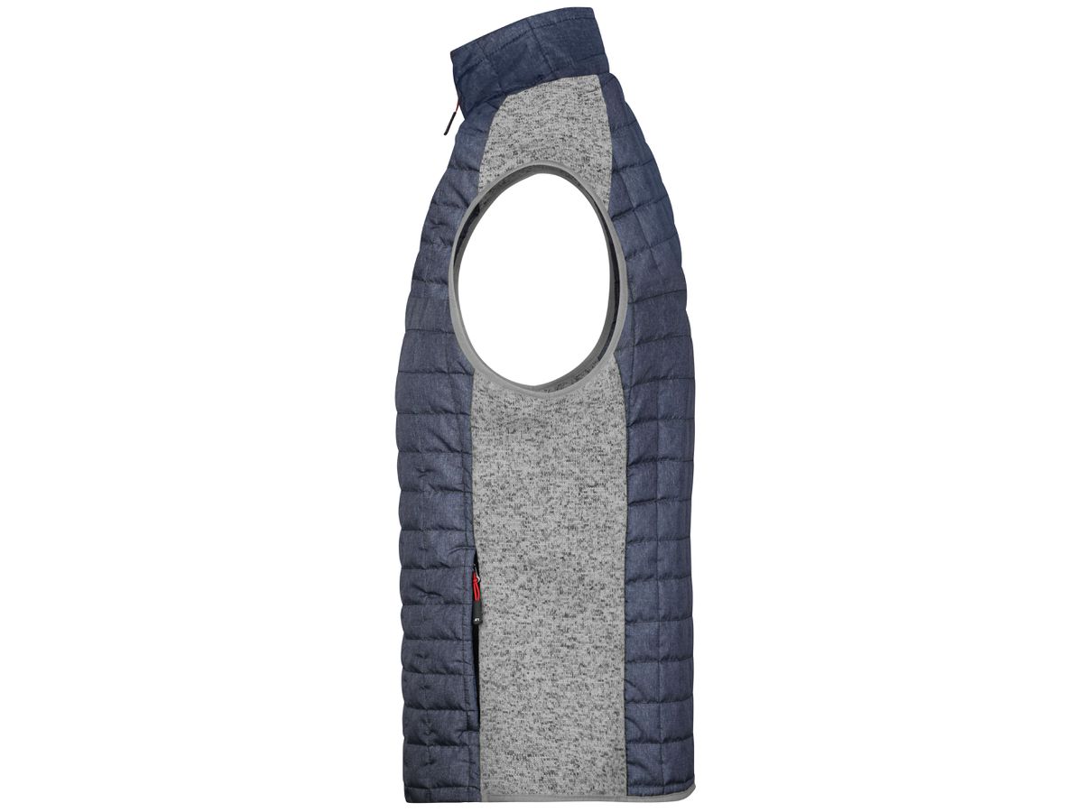 JN Men's Knitted Hybrid Vest JN740 light-melange/anthracite-melange Gr. M