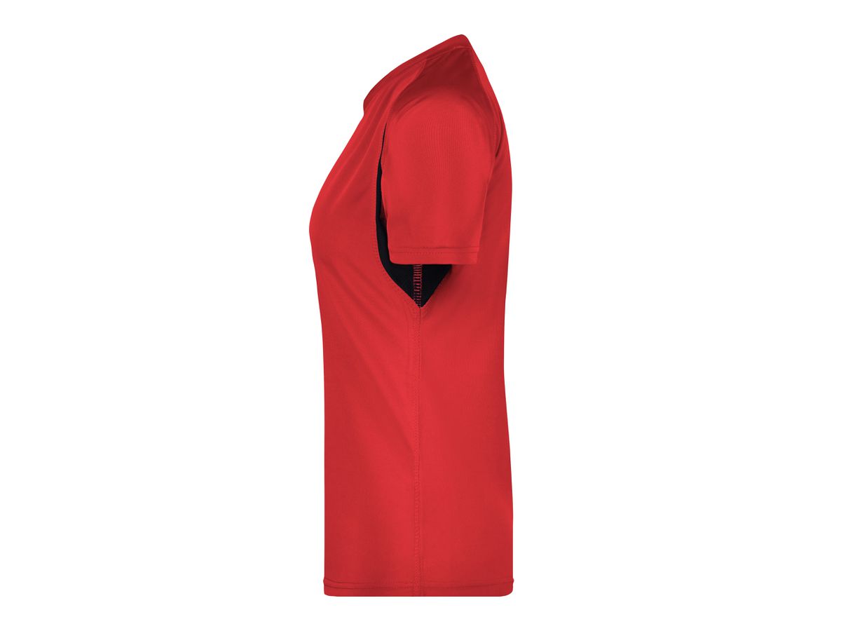 JN Ladies Running-T JN316 100%PES, red/black, Größe XS