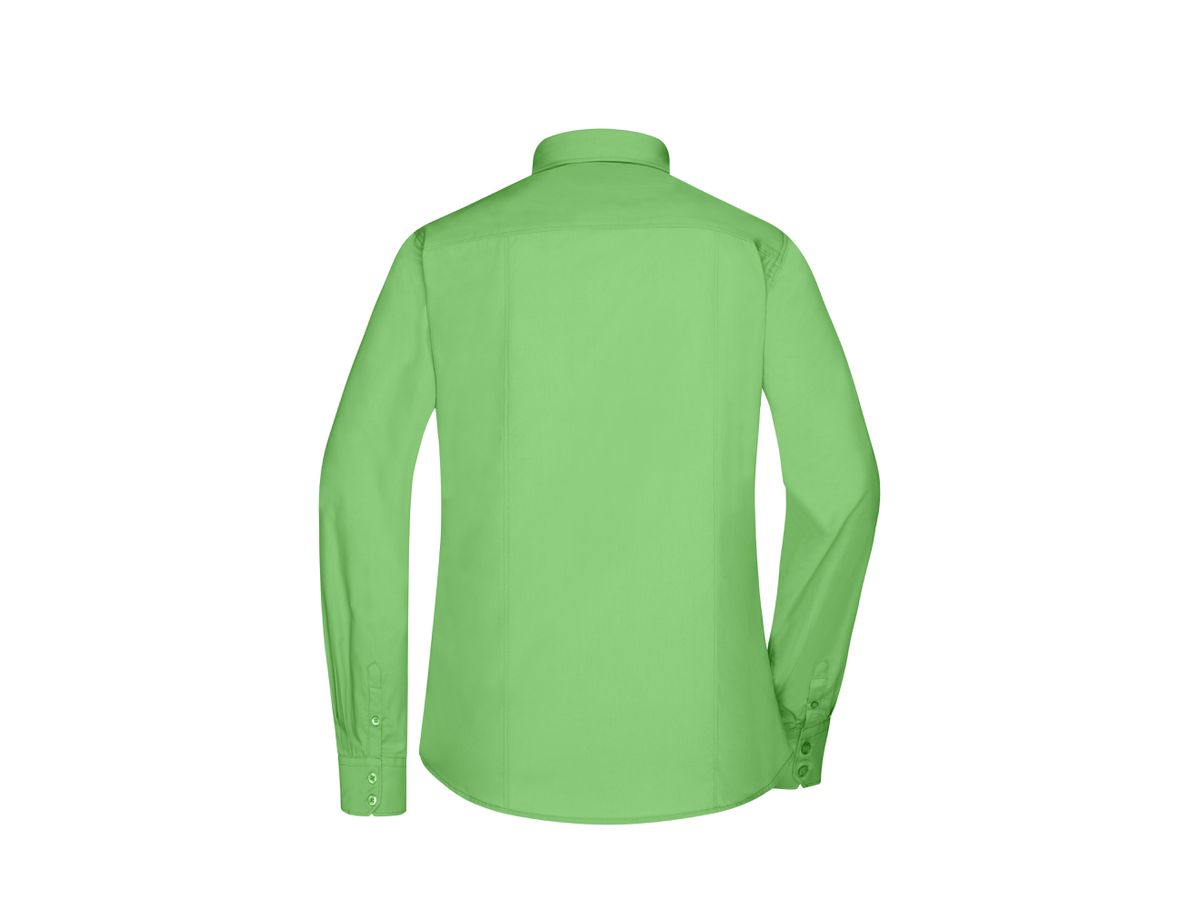 JN Ladies' Shirt Longsleeve Poplin JN677 lime-green, Größe XS