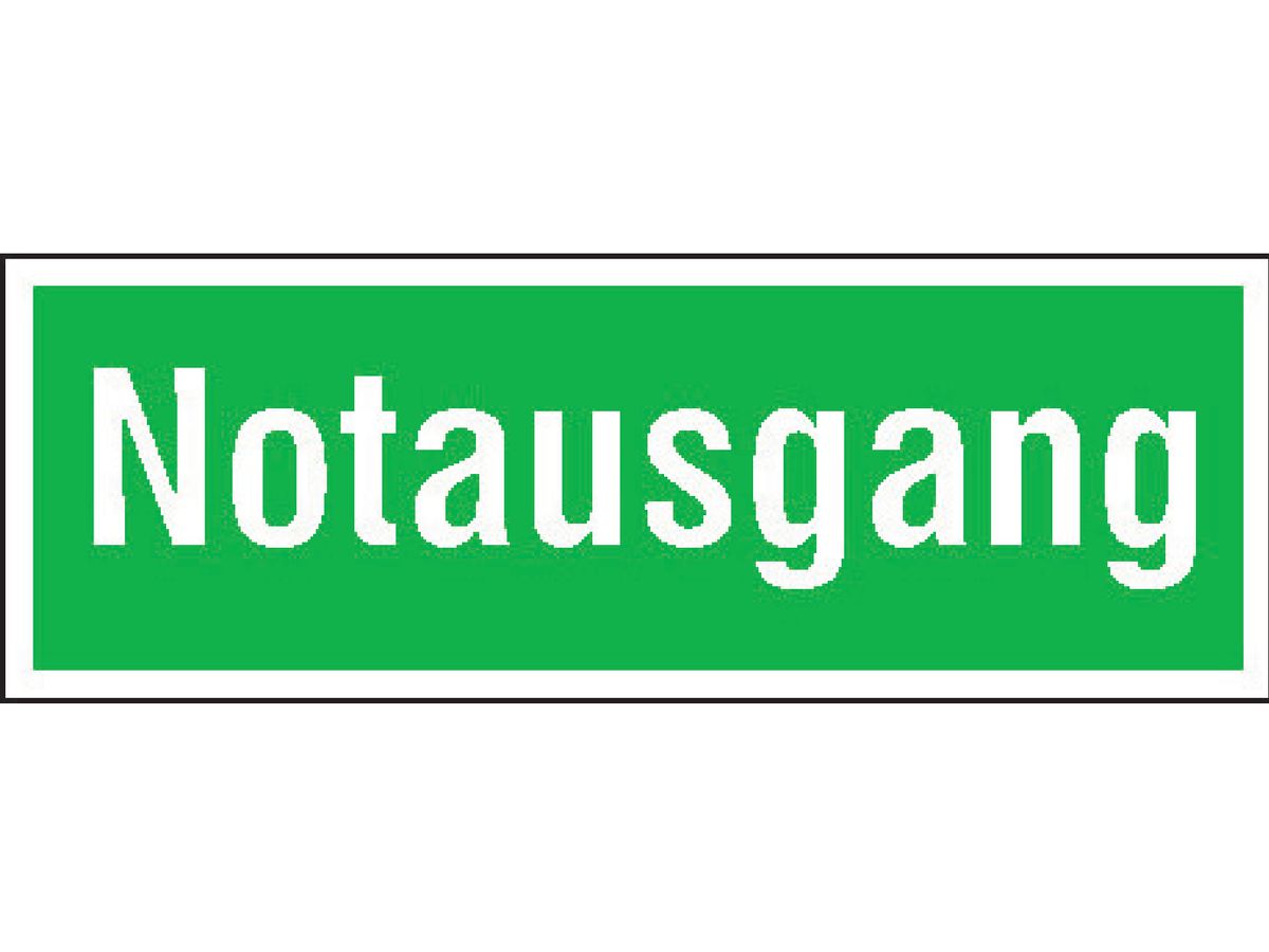 SCHILD NOTAUSGANG