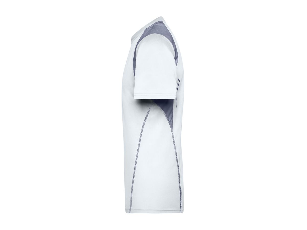 JN Mens Running-T JN397 100%PES, white/silver, Größe S