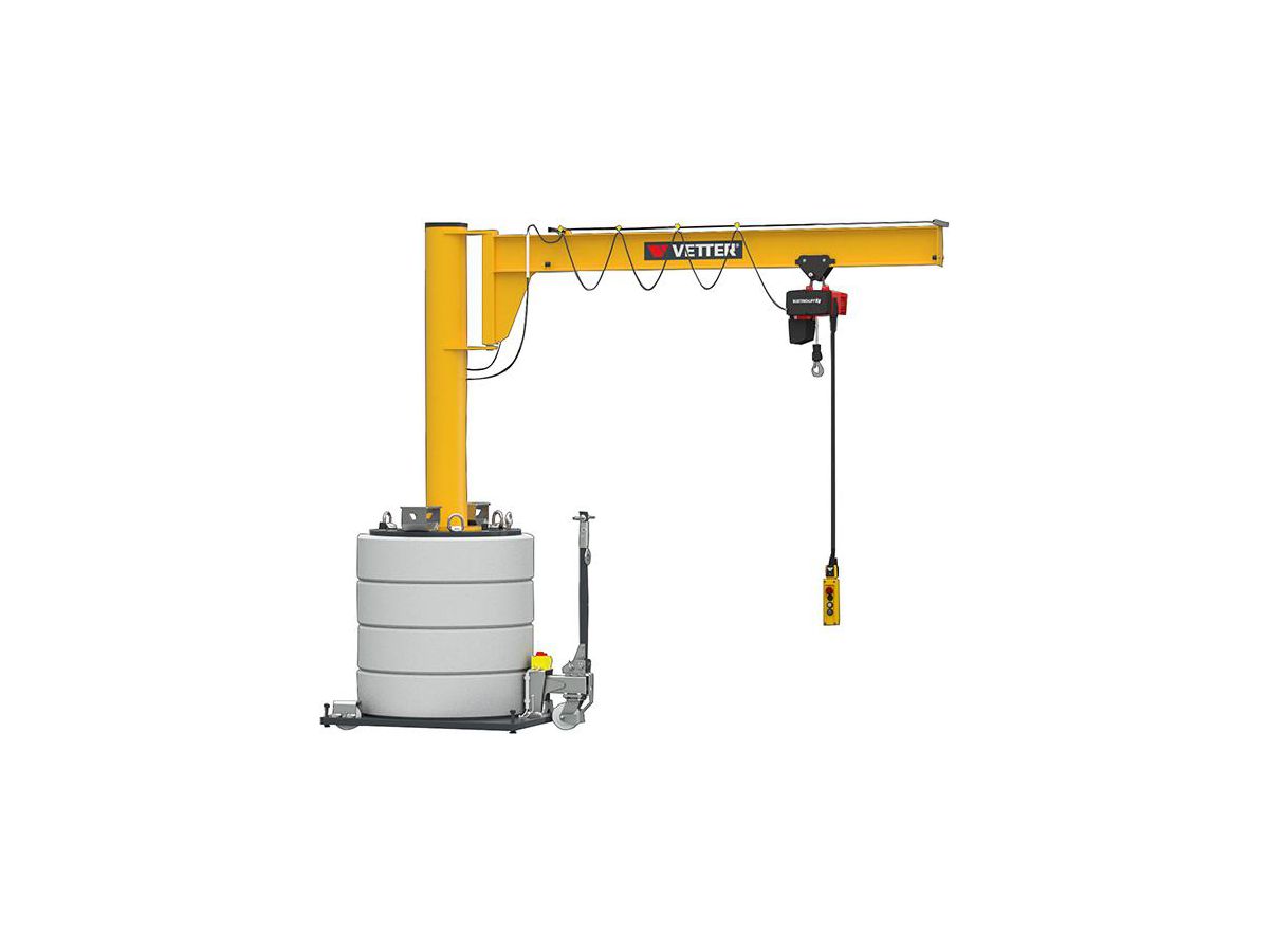 Mobiler Säulenschwenkkran 320kg,4,0m 270 MOBILUS+Elektroket. MOB12-AS3,2-4,0