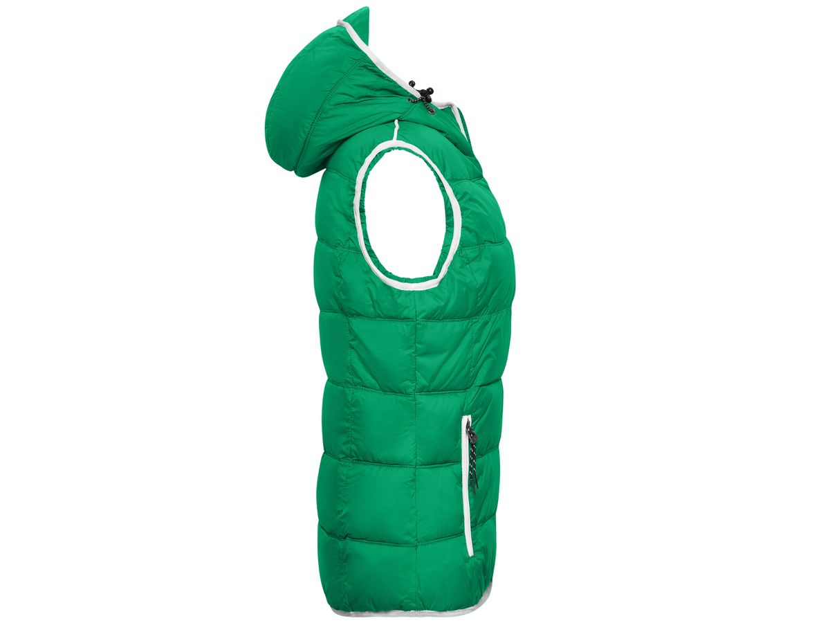 JN Ladies Maritime Vest JN1075 100%PA, irish-green/white, Größe S