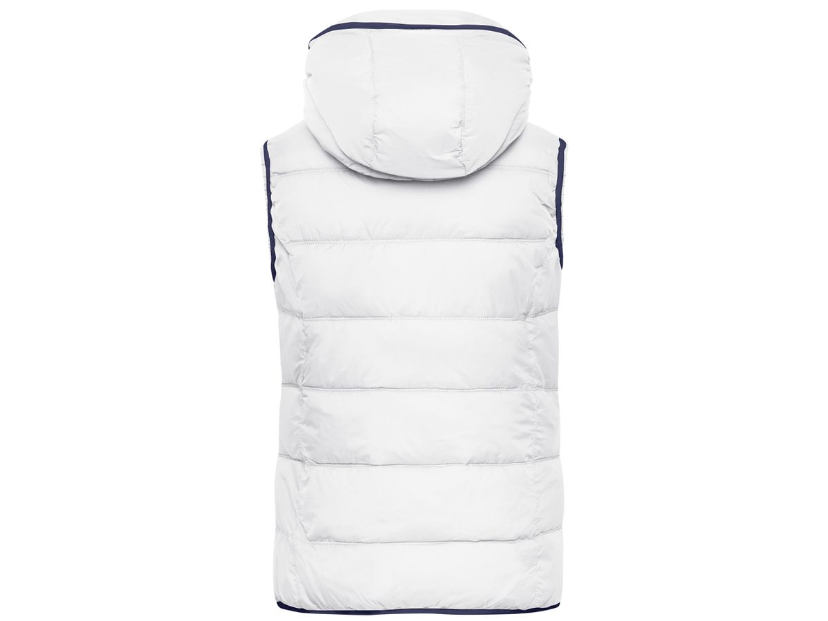JN Ladies Maritime Vest JN1075 100%PA, white/navy, Größe XL