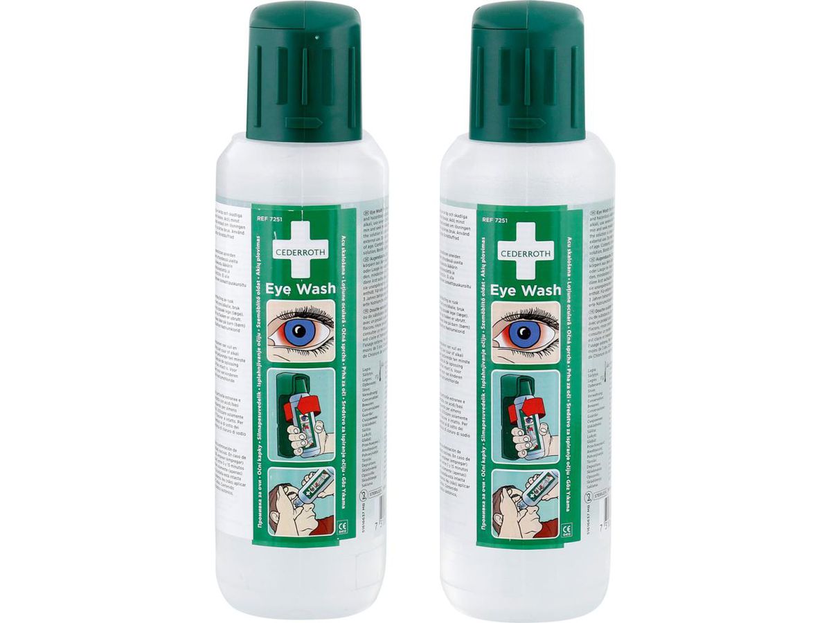 Nachfüllset Augenspülstation Eye Wash 2 x 500ml Kunststoffflasches