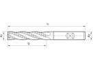 Schruppfräser D844 - L HSSE 12,0 mm NR FORMAT