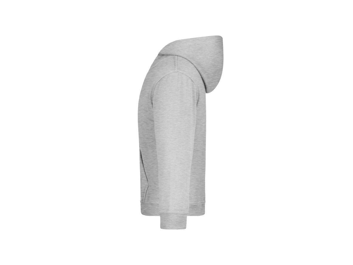 JN Hooded Sweat Junior JN047K 80%BW/20%PES, grey-heather, Größe M
