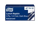 Tork Serviette 477412 33x33cm 3lg. 1/4 Falz dunkelblau 150 St./Pack.