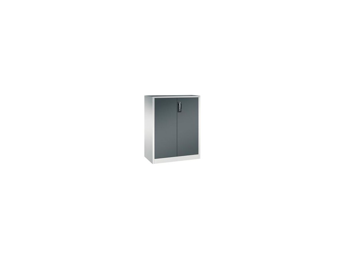 C+P Beistellschrank mit Flügeltüren 1200x930x500mm, 7035/7016, 2 Böden