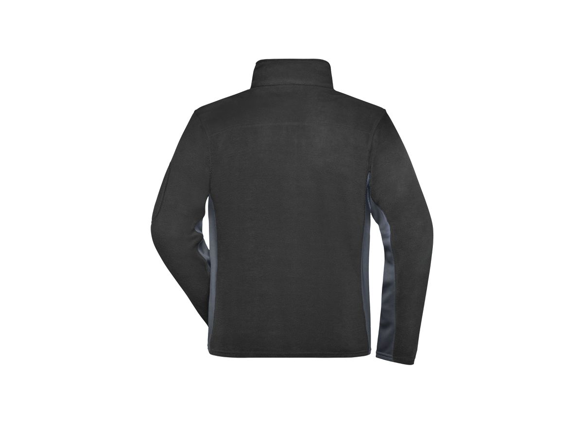 JN Men's Workwear Fleece Jacket JN842 100%PES, black/carbon, Größe 5XL