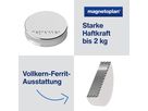 magnetoplan Magnet Ergo Medium 1664032 30mm silber 10 St./Pack.