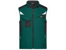 JN Workwear Softshell Vest JN845 100%PES, dark-green/black, Größe XS