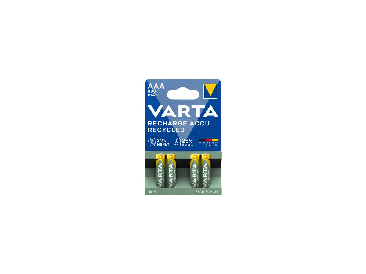 Varta Akku Recycled 56813101404 AAA NIMH  800mAh 4 St./Pack.