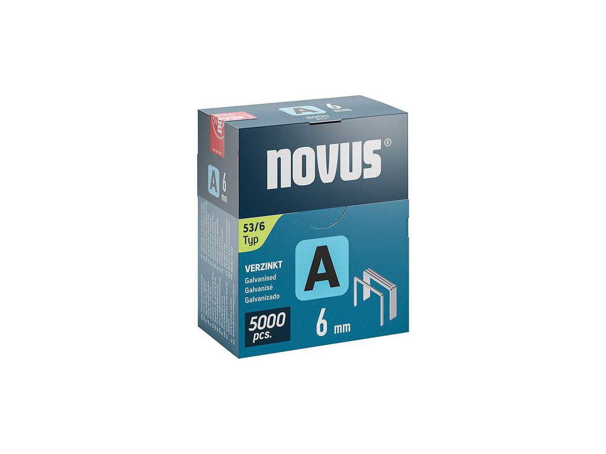 NOVUS Klammer A 53 6 mm VE 5.000 Klapp-FS