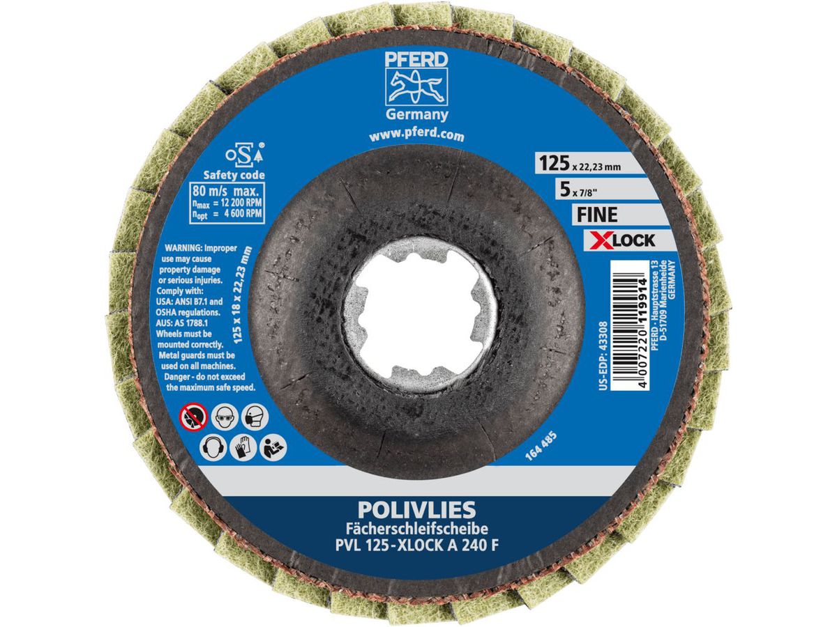 PFERD Polivliesscheibe X-LOCK 125mm PVL A 240 F