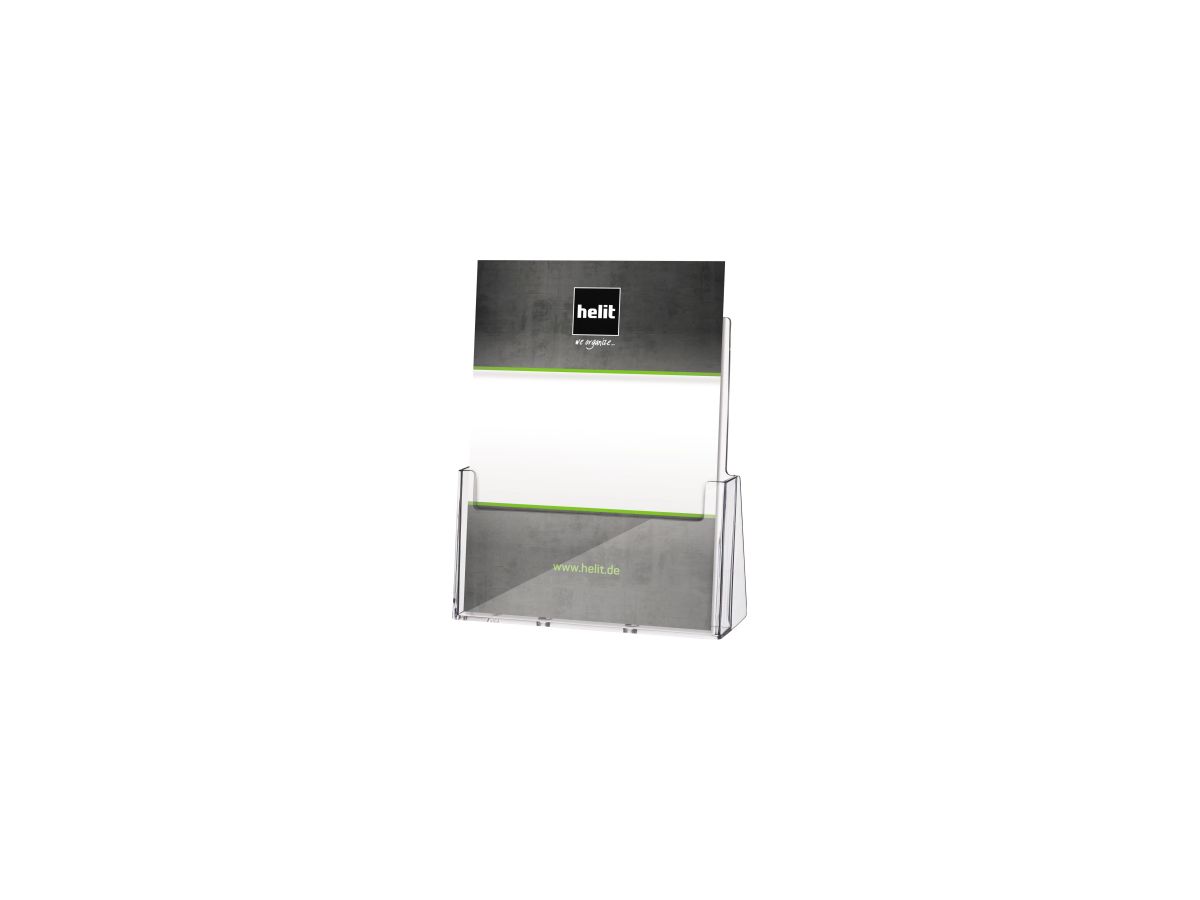 helit Prospekthalter H2352302 DIN A4 1Fach glasklar