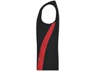 JN Mens Running Tank JN305 100%PES, black/red, Größe M