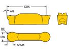 COROMANT CoroCut 1-2 Schneidensystem zum Profildrehen N123H2-0500-RM4325