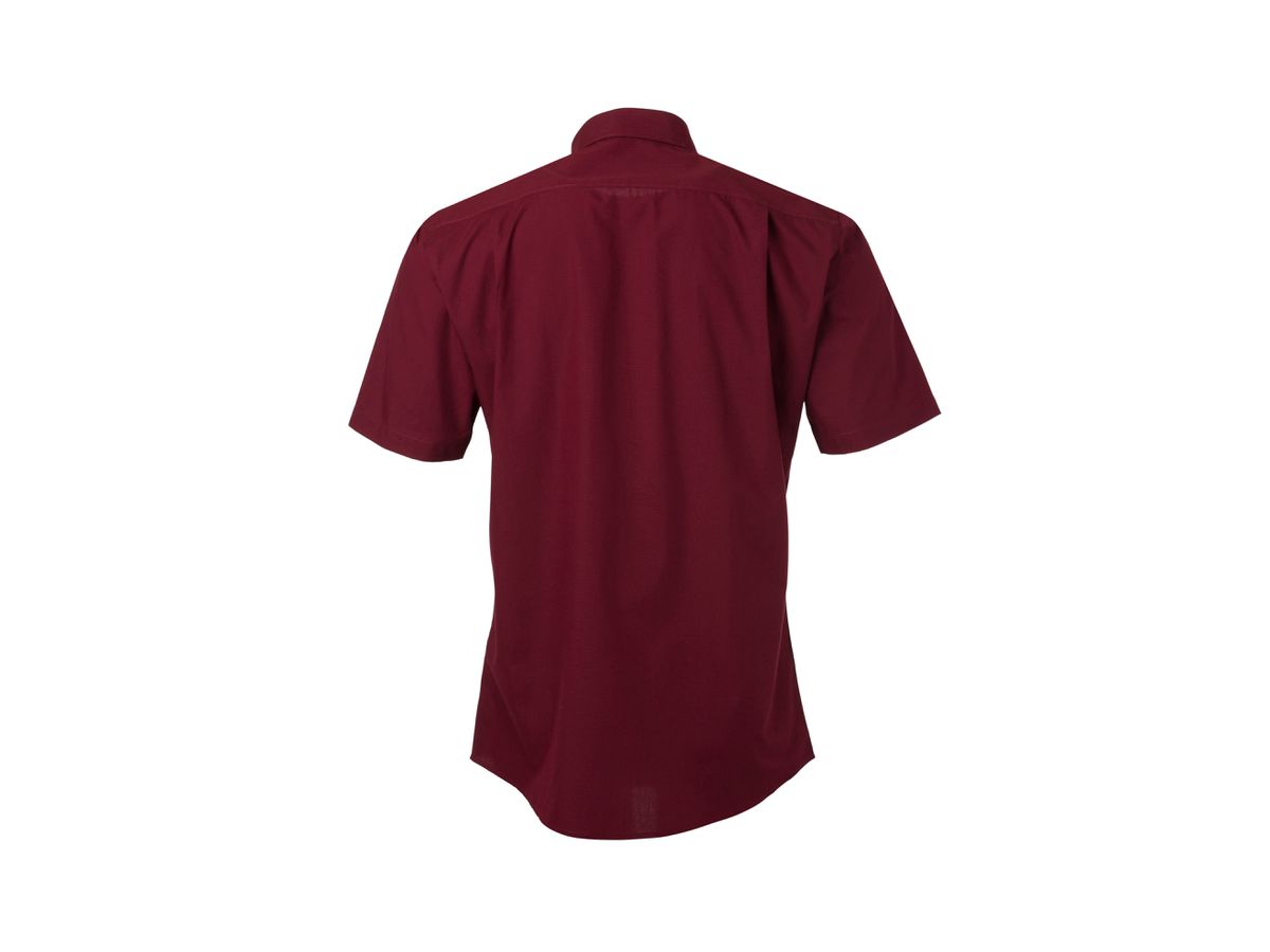 JN Men's Shirt Shortsleeve Poplin JN680 wine, Größe M