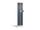 C+P Kleinfachschrank, Sockel 1950x460x200mm, 7035/7016, 2x15 Fächer