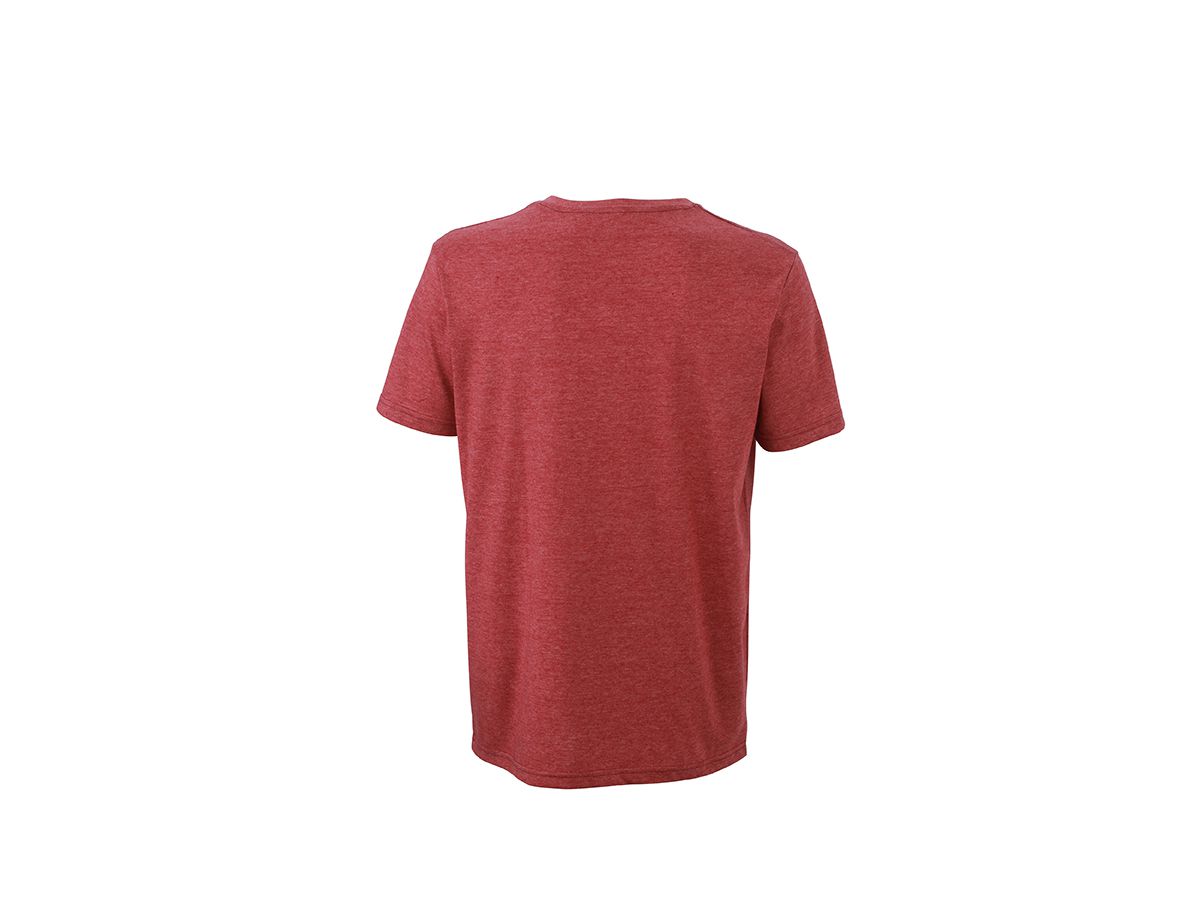 JN Mens Heather T-Shirt JN974 65%PES/35%BW, wine-melange, Größe XL