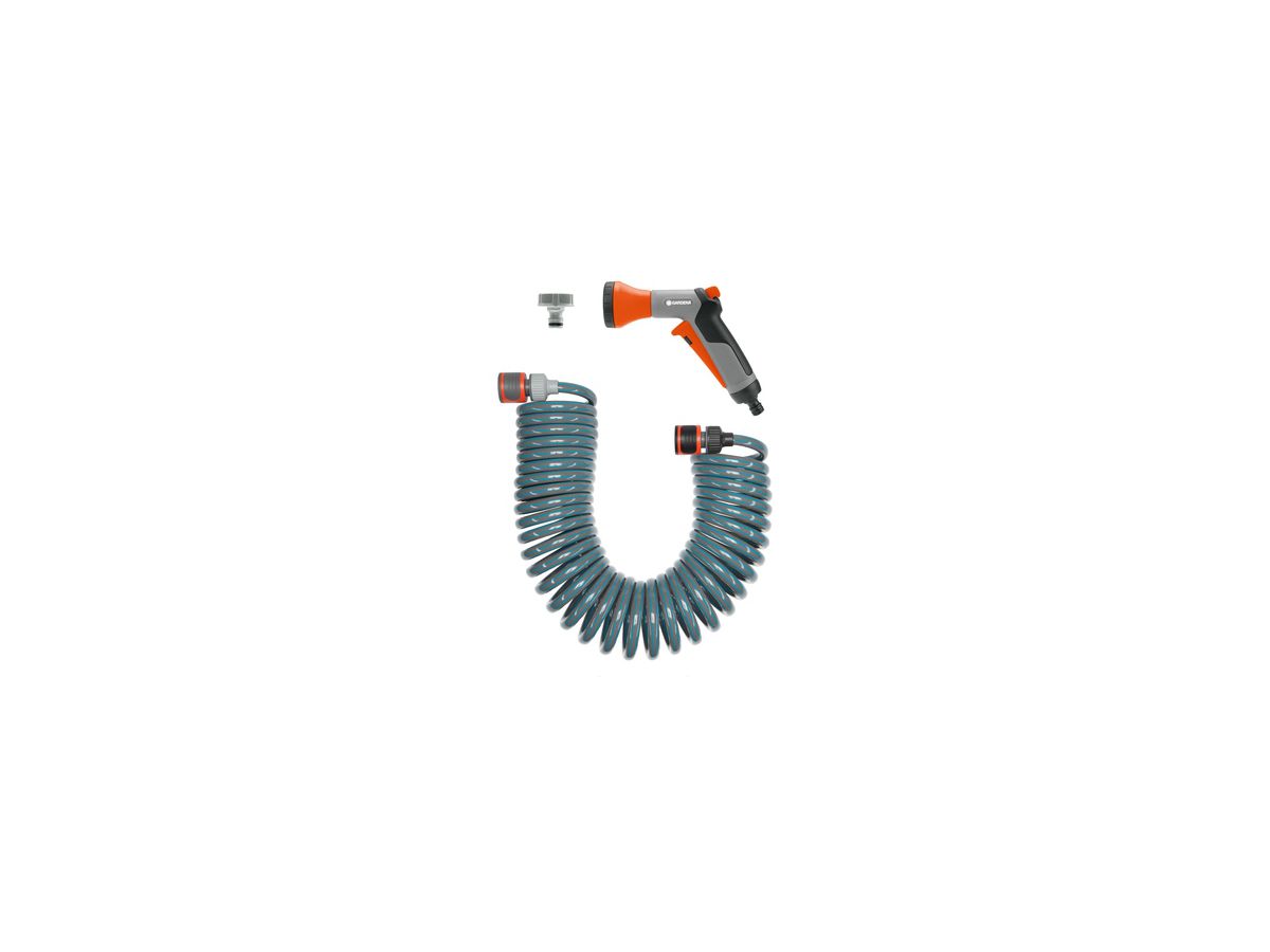 Gardena Spiralschlauch-Set (04647-20) kpl. mit Impulsbrause 4647-20